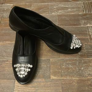 Alvito Italian Leather Rhinestone Loafers🖤